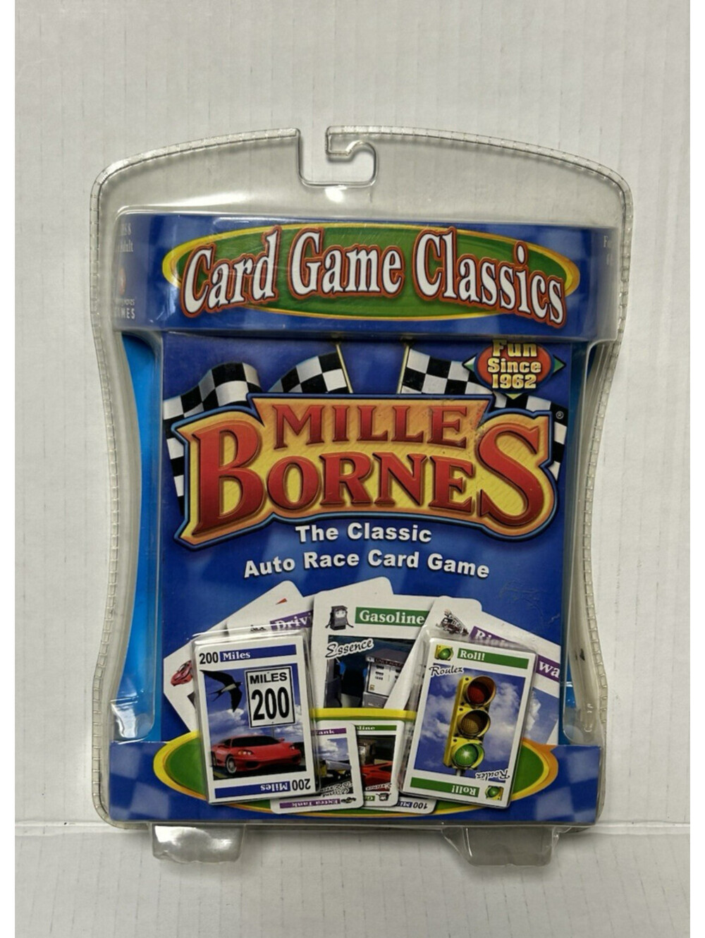 Hasbro Mille Bornes Classic Auto Race Card Game 2007 New Sealed w/ Card Tray